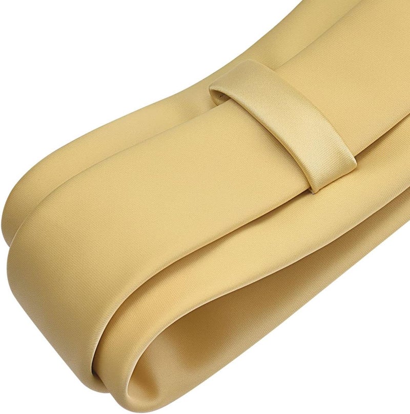 Branduce 3.15"（8cm） Mens Solid Satin Tie Pure Color Necktie + Gift Box - Image 4